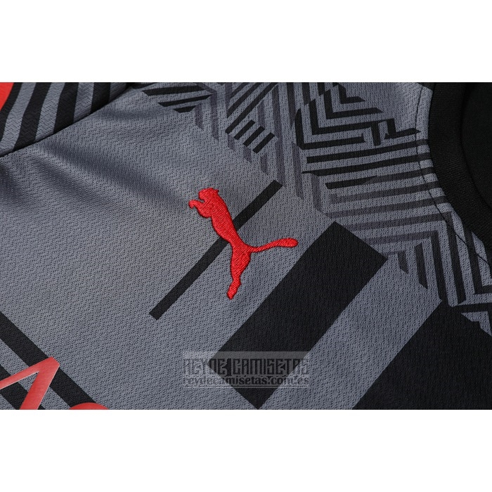 Chandal del AC Milan Manga Corta 2022-2023 Gris - Pantalon Corto
